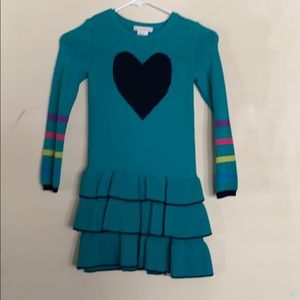 Teal sweater dress
